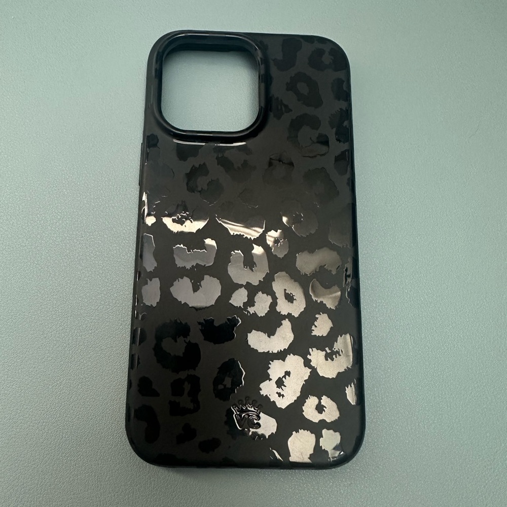 Leopard Print Black Phone Case